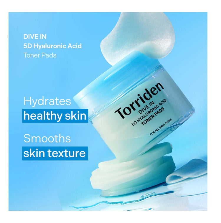 View details for Torriden DIVE IN 5D Hyaluronic Acid Toner Pads for Deep Hydration & Exfoliation Torriden DIVE IN 5D Hyaluronic Acid Toner Pads for Deep Hydration & Exfoliation